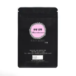 Custom Printing Matte Black Smell Proof Resealable Ziplock Mylar Bags Aluminum Foil Pouch Baggies Flat Bag