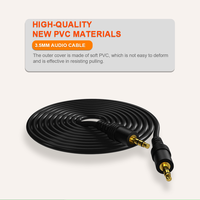 Câble AUX 3.5mm mâle à mâle Câble audio stéréo plaqué or OFC avec double blindage Câble auxiliaire de voiture Hi-Fi Audio de véhicule
