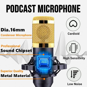 Live Broadcast Condenser <b>Microphone</b> Wired Sound Card Anchor <b>Computer</b> Recording Bracket XLR <b>for</b> Mobile Phone - Product Image 4