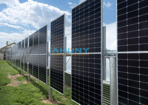 Vertikales Bifaziales Solarzaun-Panel-Kit für Garten, Hinterhofbewässerung, Teich, Geflügelfarm, netzunabhängige Solarstromerzeugung - Product Image 3