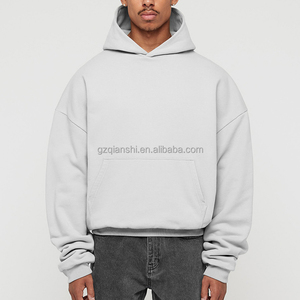 เสื้อฮู้ดดี้ทรงบ็อกซี่ผ้าฝ้าย 100% หนัก 500 กรัม ผลิตจากผ้าเฟรนช์เทอร์รี่ สำหรับผู้ชาย คุณภาพสูง แบบครอป - Product Image 2