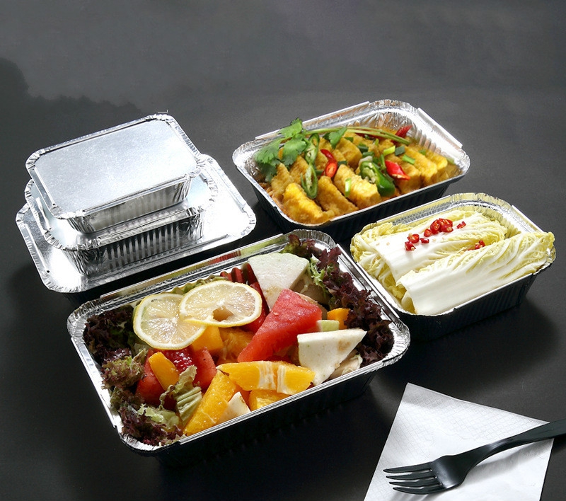 700ML Rectangular Aluminum Foil Box Carry - Out Container