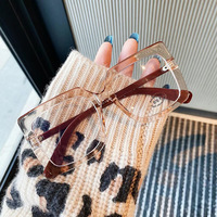 Lunettes carrées transparentes pour femmes, mode 2026, montures optiques surdimensionnées, style vintage, anti-lumière bleue