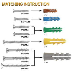 Baiguluo Drywall Anchors 370pcs Metric Self Tapping Screws Expansion Plugs For General Industry - Product Image 2
