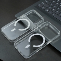 Accessoires de téléphone portable magnétiques N52 TPU+PC, coque de téléphone transparente antichoc anti-jaunissement pour iPhone 18 Pro Max