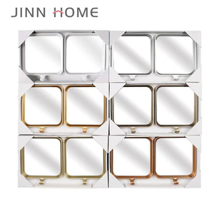 Giá rẻ Nhựa PP nhựa Giá móc nghệ thuật Deco Vòng thiết kế với gương kính và cửa treo tường bên cạnh phòng khách - Product Image 4