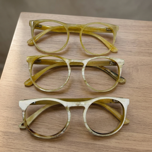 Gafas de Sol Ópticas Hechas a Mano de Diseño Vintage de Última Moda, Monturas de Cuerno de Búfalo Natural, Cómodas y Modernas, Color Azul - Product Image 1
