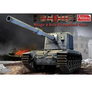 Lucu hobi AH Model 35A029 Inggris FV4005 Tahap 2 SPG Tank Model Kit