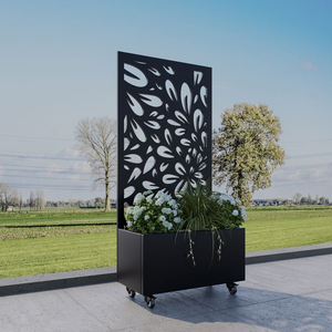 <span class=keywords><strong>Treillis</strong></span> de confidentialité personnalisé en métal pour l'extérieur avec jardinière surélevée pour lit de jardin pour terrasse piscine bain à remous en acier corten - Product Image 3