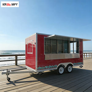 Remolque de Comida Móvil Cuadrado de Fibra de Vidrio y Acero Galvanizado con Certificación DOT CE, Equipado para Hot Dogs, Pizza y Papas Fritas - Product Image 6