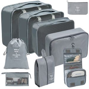 9Pcs Custom Accessories Luggage <b>Suitcase</b> Waterproof Fabric Wash for Clothes Storage Travel Organizer Bag Set - Product Image 2