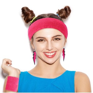Offre Spéciale Boucles d'oreilles, colliers, sacs, accessoires de décoration de fête à thème de yoga pour femmes des années 1980 - Product Image 4