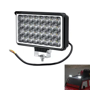 Lampu LED Banjir DC 12V Mobil Persegi 32W Lampu LED Truk Super Terang untuk Mobil Kendaraan Off-Road