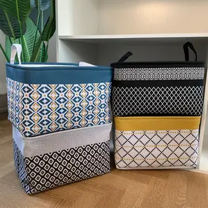 Canvas Storage Basket Bin for Organizing Decorative Basket Dog Toy Storage Gift Basket for Home Office Closet