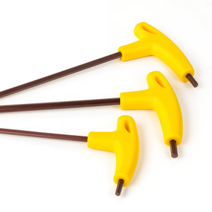 Extra Long Reach T-handle Hex <b>Key</b> Set Ball End Allen Wrench Yellow Plastic Handle Extra Long Metric Professional Repair Tool Kit - Product Image 2