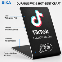 Support NFC en PVC à prix usine SIKA pour avis TikTok et Google Review, avec interface de communication RFID 13,56 MHz