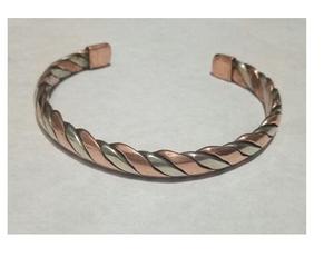 Joyería magnética antigua Vintage, anillos y brazaletes de diseño de estrella de cobre puro con perla de imitación, regalo de moda Unisex para hombres y mujeres - Product Image 1