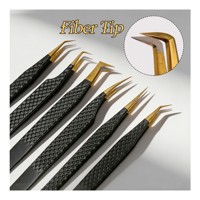 Pince à cils de haute précision personnalisée gratuite pour extensions de cils en volume, outil en acier inoxydable fait main