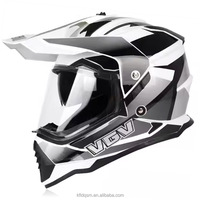Casque de moto certifié tout-terrain rallye ABS |   Visière auto-teintante double |   Approuvé par le DOT |   Fermeture rapide unisexe pour le visage entier
