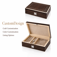 Boîte de rangement de luxe en bois pour bijoux et montres, doublure en daim, compartiments à verrouillage, finition mate faite à la main, emballage personnalisable