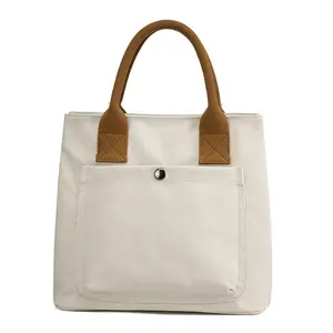 Bolsa de sacola personalizada, sacola casual de algodão para mulheres
