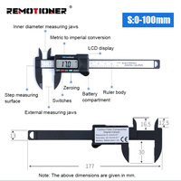 150mm/0-6 Inch Measuring Tools Micrometer LCD Display Electronic Digital Vernier Calipers