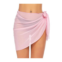 Sarong de plage personnalisé pour femmes, couvre-maillot de bain, enveloppe courte et transparente pour maillot de bain