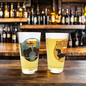 卸売16オンスカスタムロゴビールグラスパーソナライズされたパイントグラスとフェスティバルオプションが利用可能