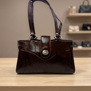 Bolso de Mano Moderno de Cuero Genuino Ecológico con Dos Correas, Gran Capacidad, Bandolera para Mujer, Resistente al Agua, con Cierre - Product Image 5