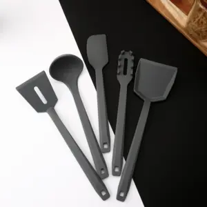 Non Stick Nylon Spatulas Set Cooking Tools Kitchenware Gadgets Kitchen Utensils With Storage Barrel