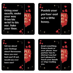 Nuevas Tarjetas de Juego de Mesa Creativas y Personalizables para Parejas, 50 Piezas, Material de Papel, Accesorios de Verdadero o Reto, <span class=keywords><strong>Serie</strong></span> Prueba del Alma - Product Image 2