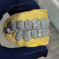 Grilles dentaires Hip Hop personnalisées en usine, motif étoile galaxie, certifiées VVS par un tiers, unisexes, en argent S925, or massif 10k 14k 18k et moissanite