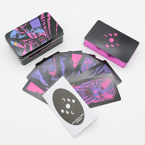 Moon Seers 78-Kartu <span class=keywords><strong>Tarot</strong></span> Oracle Deck Kartu <span class=keywords><strong>Tarot</strong></span> Berlapis Emas/Perak dengan Panduan Kartu <span class=keywords><strong>Tarot</strong></span> Kartu Permainan Cetak Elegan Ramah Lingkungan - Product Image 2