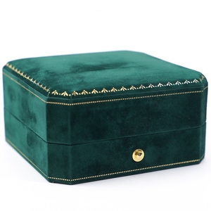 Cao cấp da lộn bát giác hộp đồ trang sức flannel bao bì cho Nhẫn Vòng đeo tay dây chuyền - Product Image 4