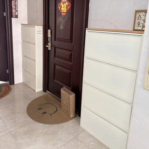 Scarpiera Ultra Sottile con Struttura in Acciaio 100%, Elegante Ingresso con Ribalta, Salvaspazio e Alta Capacità - Product Image 4