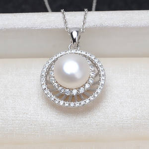 Pendentif en argent Wenchi S925, anneau de tête pour femme, style vintage, plaqué rhodium, 11-13 perles, accessoires de bijoux DIY, plateau vide 16734 - Product Image 4