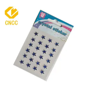 custom black blue single star diamond makeup face eye 4mm star crystal jewelry stickers