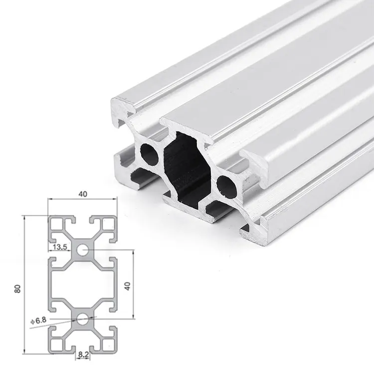 Profil Ekstrusi Aluminium T-slot Modular T Slot Industri