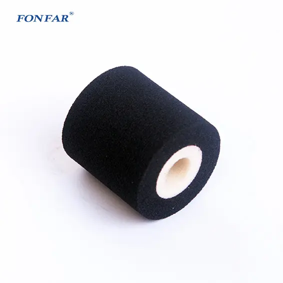 Rol tinta panas cetak Tanggal label kemasan makanan kualitas tinggi 36mm x 32mm rol tinta panas hitam/cetakan Bening, antigores