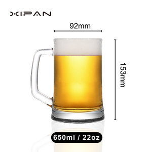Chope à bière en <span class=keywords><strong>verre</strong></span> de 650 ml de haute qualité, best-seller, grande tasse à bière avec poignée, chope à bière en <span class=keywords><strong>verre</strong></span> - Product Image 2