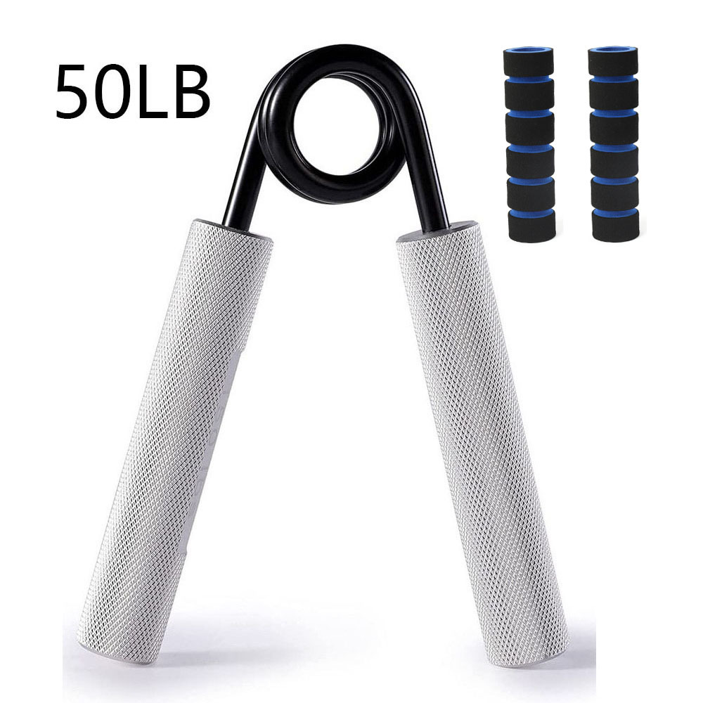 Empuñadura manual de 50 libras con 2 esponjas azules.