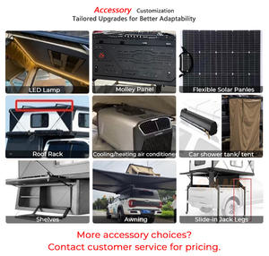 Tente de camping pour pick-up avec coque de camping-car en aluminium avec RTT pour les voyages tout-terrain, camping en famille, Tacoma, F150, Ranger - Product Image 6