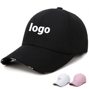 Gorra de Béisbol Personalizada con Logotipo, Gorra de Verano Moderna, Gorras de Béisbol Unisex con Logotipo Impreso, Gorra de Viaje Informal con Protección Solar, Opciones en Blanco y Negro - Product Image 1