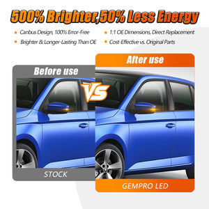 Luz de Señal de Giro LED Ámbar Dinámica para Espejo Retrovisor, 2 Piezas, para Skoda <span class=keywords><strong>FABIA</strong></span> NJ3 NJ5 2014.08+ RAPID NH1 NH3 TOLEDO IV KG3 - Product Image 5