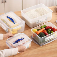 Boîte de rangement hermétique en plastique de qualité alimentaire pour réfrigérateur, organisateur commercial pour la conservation et l'emballage des fruits de mer