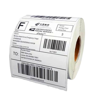 Impresora adhesiva de papel térmico de plástico A6 de supermercado directo 100x150 Waybill Adhesivo en blanco Código de barras Envío de comestibles Promocional
