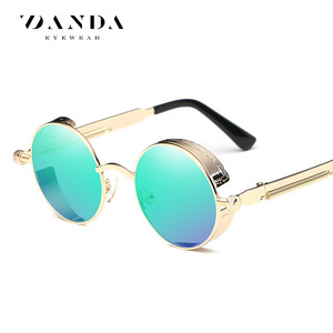 Danda Round Sunglasses Full Rim <b>Mirror</b> Lenses UV400 Unisex Retro Style 0914 - Product Image 4