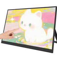 Moniteur portable OEM 15,6 pouces à écran tactile, double Type C, mini-écran avec support réglable pour ordinateur portable et jeux