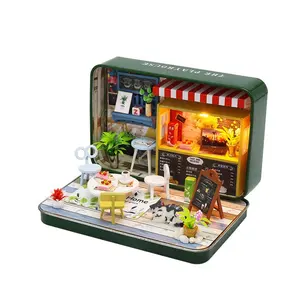 LERNSPIEL HOYE CRAFTS Schlussverkauf DIY handgefertigtes Tiny House-Puzzle Miniatur-Puppenhaus