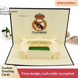 Tarjeta de Felicitación 3D Moderna y Minimalista, Hecha a Mano con Papel Especial Creativo, Venta al Por Mayor de Fábrica, para Uso en Estadios - Product Image 3